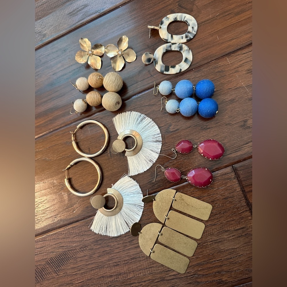 Statement Earrings 7 Pairs New